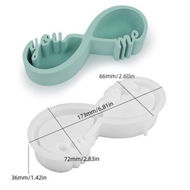 Japleed Love Candle Holder Silicone Molds, Couple Container Resin Concrete Molds, Epoxy Resin Casting Plaster Storage Jar Box Molds for Jewelry Holder Succulent Pot Valentine Decor