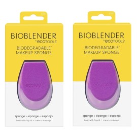 Ecotools Bioblender Makeup Sponge 100% Biodegradable Purple Liquid & Cream Lot