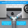 NHPY Washing Machine Drain Adapter, Drain Washing Machine Double Connection