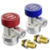 HTOMT R134a Adapter,Adjustable R134a Quick Couplers Adapter,R134a Connector 1/4 Inch