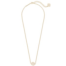 Kendra Scott Tess Pendant Necklace for Women, Fashion Jewelry, Gold-Plated, Iridescent Drusy