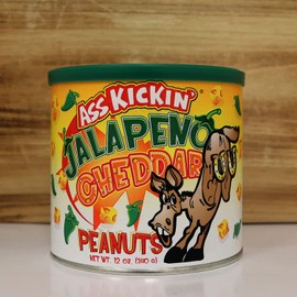 ASS KICKIN’ Jalapeno Cheddar Peanuts – 12oz - Ultimate Gourmet Gift Peanuts - Try if you dare!