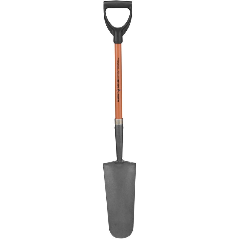 Forestry Suppliers Solid Shank Drain Spade/Sharp Shooter Shovel, 14" Blade,