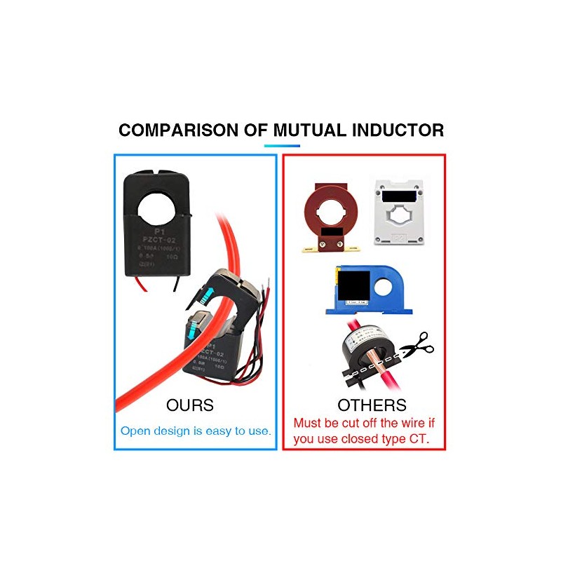 AC Current Voltage Amperage Power Energy Panel Meter LCD Digital
