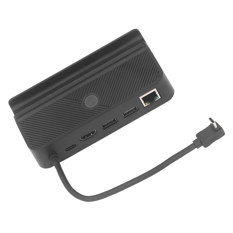 Docking Station Black 6 in 1 Charging Base RGB LED