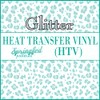 White & Mint Leopard Spots Pattern #3 Glitter HTV 12x18
