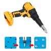 Oreilet Cordless Rivet Gun, 3.2‑4.8mm Brushless Portable Electric Rivet Tool,