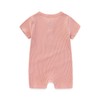 MAMIMAKA Newborn Romper Solid Cotton Baby Boy Girl Short Sleeve