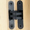 Black Finish Soss Concealed Hinge,Wings measure 3/8" Wide x 1-11/16"