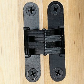 Black Finish Soss Concealed Hinge,Wings measure 3/8" Wide x 1-11/16" Long for 1/2", SOSS #101