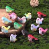 WEWAYSMILE 32 Pcs 8 Styles Mini Resin Birdie Figurines -