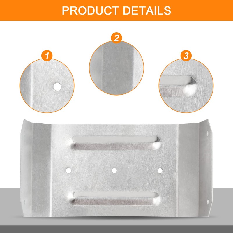 Downspout Adapter Gutter Pipe Clip Hidden Bracket 3x4 White Set