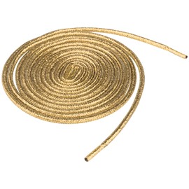 Allegra K Round Shoelaces, Sparkling Shiny Shoelaces for Sneakers, golden rod