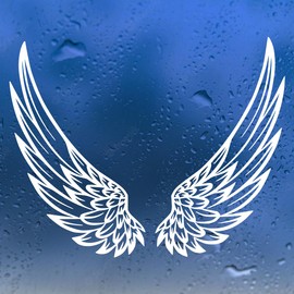 Minglewood Trading Angel Wings Vinyl Decal V7 | Custom Wing Stickers | Die Cut Sticker