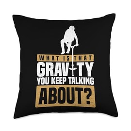 Pogo Stick Bouncing Gravity Checks Pogo Stick Jumping Throw Pillow