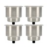 Amarine Made 4pcs Stainless Steel Cup Drink Holder with Drain