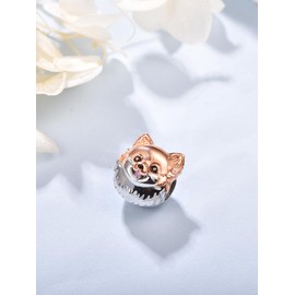 praymos Corgi Dog Charm 925 Sterling Silver Animal Gifts Cute Puppy Jewelry Dog Charms for DIY Bracelets