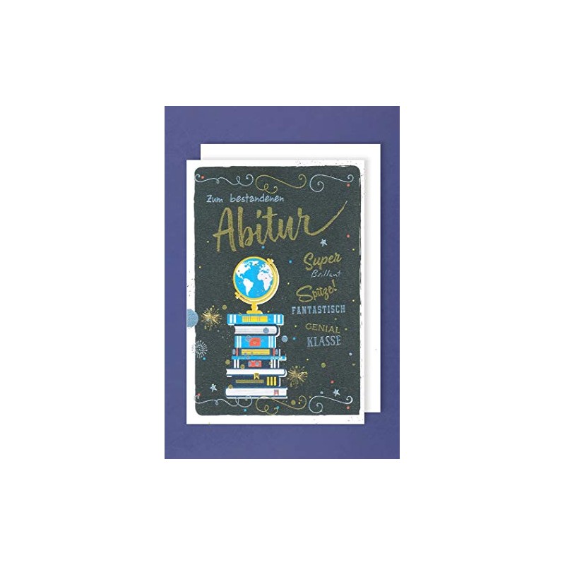 Graduation Card Foil Embossing Brilliant Class 16 x 11 cm