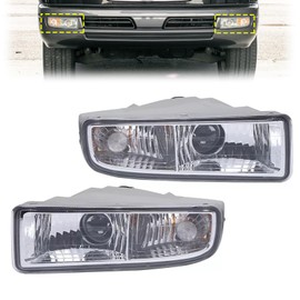 WUSILILU Pair Halogen Fog Light Assembly for 1998-2007 Lexus LX470,Left + Right Side Grey Housing Clear Lens Bumper Cover Fog Lamp Direct Replacement