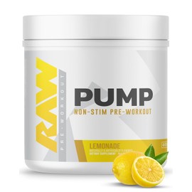 RAW Pump Stim Free Pre-Entrenamiento  Suplemento De Preentrenamiento No Estimulante En Polvo Potenciador De xido Ntrico  Bebida De Suplementos Antes  