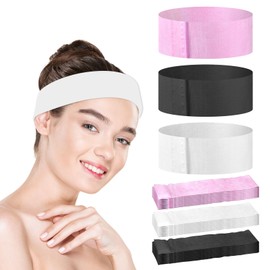 simarro 30Pcs Disposable Spa Facial Headbands, Non-Woven Stretch Skincare Facials Headbands Soft SkinCare Makeup Headwraps for Women Facial Washing Bath and Sport Esthetician Supplies