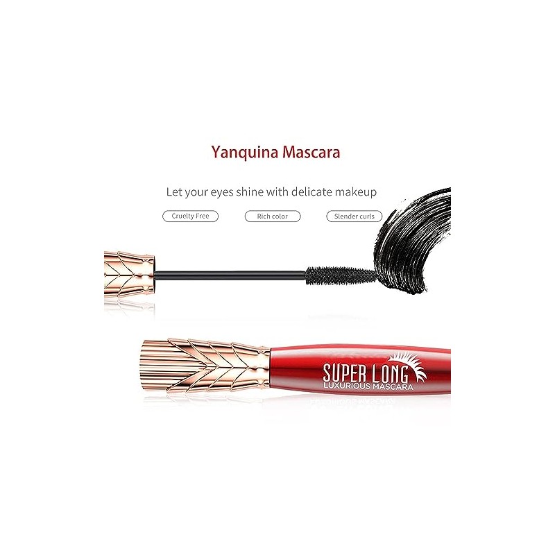 Super Long Mascara,Máscara 4d,Máscara Súper Larga,Máscara De Pestañas De Fibra