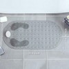 MOLFUJ 32"X16" Foot Scrubber Shower Mat with Feet Scrub Stone,