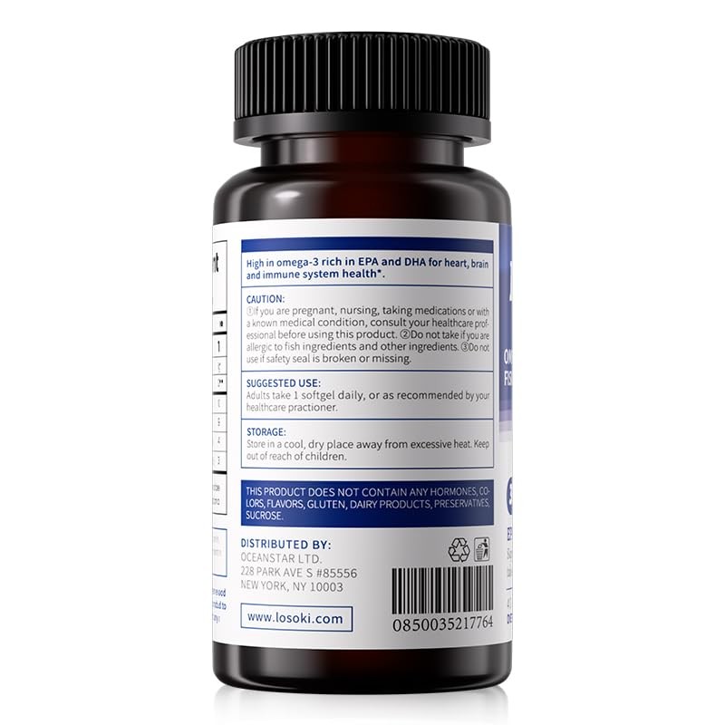 Losoki High Purity rTG Fish Oil Capsules 40 Capsules