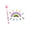 TINYMILLS 24 Pcs Unicorn Rainbow 2 in 1 Stacking Crayons