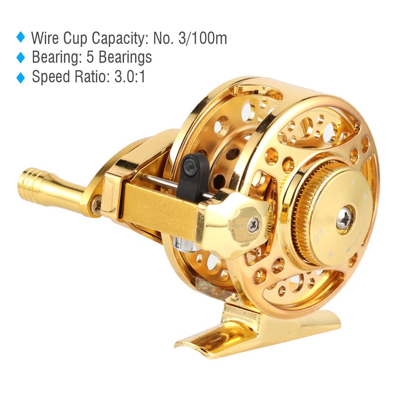 Portable All Metal Fishing Reels 5 Bearings 3.0:1 Gear Ratio