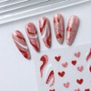 Valentines Nail Stickers 6 Sheets Red Nail Decals Stickers for