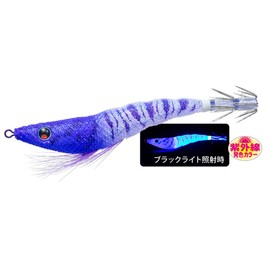 Duel A1626-KVUH Squid Jig EZ-SLIM Cloth, 3.1 inches (80 mm), 0.1 oz (4 g), Ultraviolet Purple Head, Squid Metal Dropper