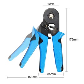 HSC8 6-4 0.08-10 mm² Self-Adjusting Wire Ferrule Crimping Tool Set, Ferrule Crimping Pliers, Wire Stripper, Automatic Crimping Tool for Insulated, Uninsulated Wire Rope Ratchet Cable Lugs