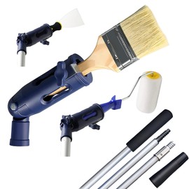 Multi-Angle Paint Brush Extender Set,Multi-Angle Paint Brush Extension Pole,1m Stainless Steel Paint Roller ​Pole -High Ceilings,Corners,Edges,Fixing On 1m Threaded Extension Rod