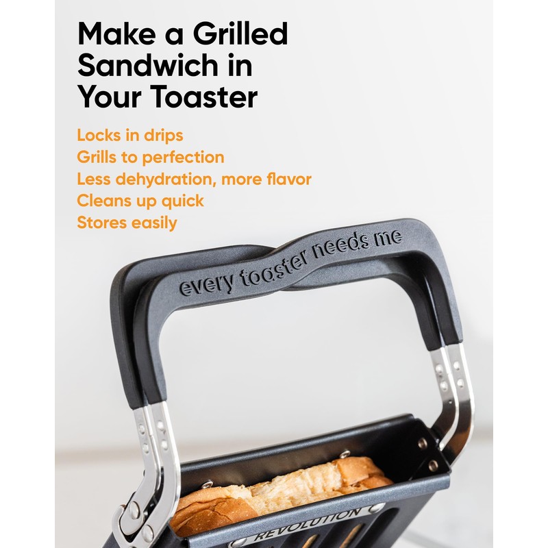 Revolution Toastie Press (Works With All Toasters) Conveniently Toast Delicious