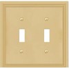 Brass 2-Gang Toggle Wall Plate