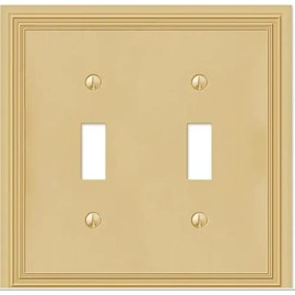 Brass 2-Gang Toggle Wall Plate