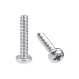 uxcell M4x20mm Machine Screws Pan Phillips Cross Head Screw 304 Stainless Steel Fasteners Bolts 20Pcs