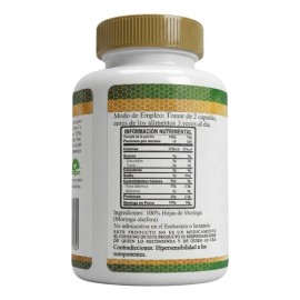 Healthy Superfoods Moringa Pura Premium 100 Capsulas 500mg Sabor Natural