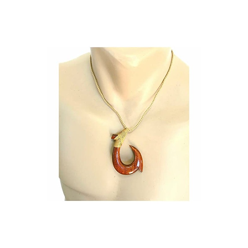 Zero Gravity Hawaii Koa Wood Hand Carved Makao Fish Hook