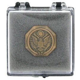 SHOP AWARDS AND GIFTS Plastic Hinged Lapel Pin Box - Pack of 20