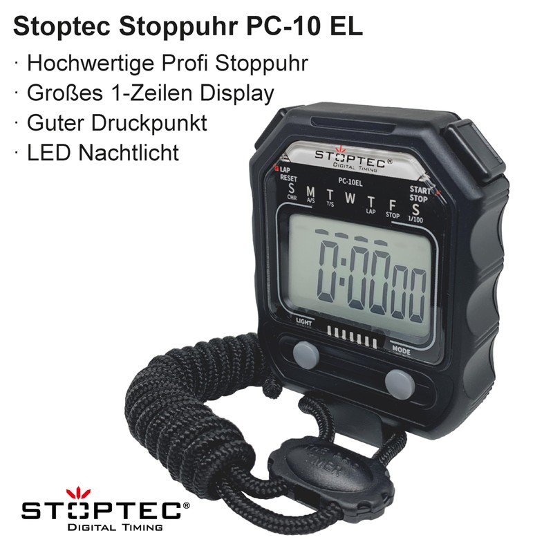 Stoptec Stopwatch PC-10 EL | Digital | Single Line Display