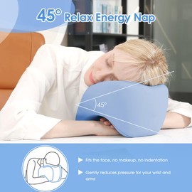 2025 Upgraded Neck Pillow Travel - Travel Pillow Airplane for Comfortable Sleep, Travel Pillow Perfect for Airplanes, Cars, Home Office, Gaming (Blue