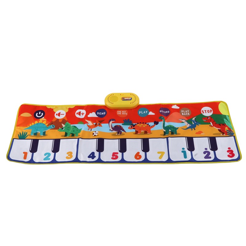 Music Piano Keyboard Dinosaur Picture Adjustable Sounds Music Touch Play