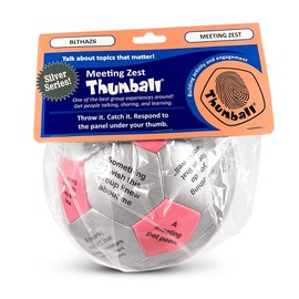 Trainers Warehouse Meeting Zest Thumball 6" | Team Building Game - Stimulate and Promote Team Spirit, Communication, and Engagement | 32 Panels to Prompt Conversation