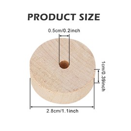 GSDGV 150Pcs Wooden Craft Wheels, Wood Toy Wheels, 5mm Hole Unfinshed Wooden Wheel, Blank Craft Small Wood Wheels, DIY Building Model Materials for DIY Model Cars Wood Crafts Supplies(Size:28x10x5mm)