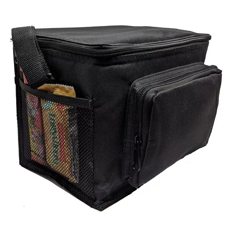 Ensign Peak 6 Pack Lunch Cooler with Side Pockets Black