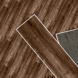 Peel and Stick Floor Tile，36-Pack 54 Sq.Ft, ，Natural Wood Look Vinyl Plank Flooring，Self Adhesive Durable and Waterproof，for Transfer Bedroom, Kitchen, RV, Bathroom and Living Room（M52,36 PCS）