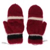 USB Heated Gloves Half Fingerless Flip Burgundy Double Sided Knit