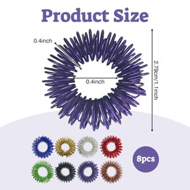 8 Stück Akupunktur Ring,Akkupressurringe,Akupressur Ring,Akupressurring,Massageringe für Finger,Fingermassagering,Arthrose Ringe,Akupressur Stressringe,Antistress Ring,Erwachsene Akkupressurringe